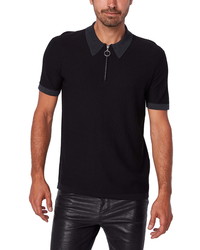 Paige Ethan Quarter Zip Ribbed Polo