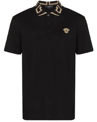 Versace Greca Collar Short Sleeve Polo Shirt