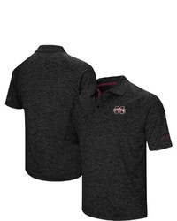 Colosseum Heathered Black Mississippi State Bulldogs Down Swing Raglan Polo In Heather Black At Nordstrom