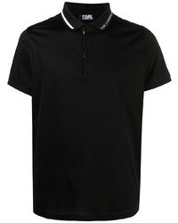 Karl Lagerfeld Jacquard Logo Polo Shirt