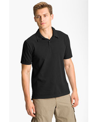 James Perse Sueded Jersey Polo Black 0
