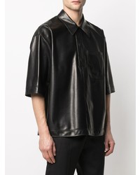 Valentino Leather Short Sleeve Polo Shirt