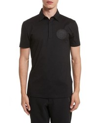 Versace Collection Logo Patch Jersey Polo