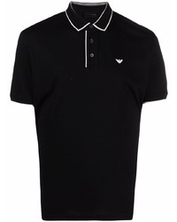 Emporio Armani Logo Print Cotton Polo Shirt