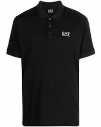 Ea7 Emporio Armani Logo Print Polo Shirt