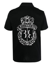 Billionaire Logo Print Short Sleeve Polo Shirt