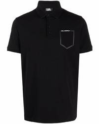 Karl Lagerfeld Logo Print Short Sleeved Polo Shirt