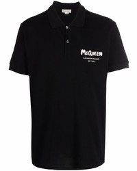 Alexander McQueen Logo Print Short Sleeved Polo Shirt