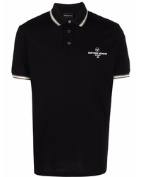 Emporio Armani Logo Print Short Sleeved Polo Shirt