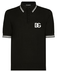 Dolce & Gabbana Logo Stripe Trim Polo Shirt
