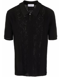 Marine Serre Lunar Pointelle Knitted Polo Shirt