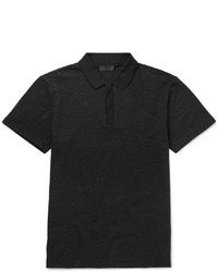 Calvin Klein Collection Nestore Textured Stretch Cotton Polo Shirt