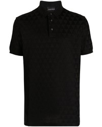 Emporio Armani Patterned Jacquard Cotton Polo Shirt