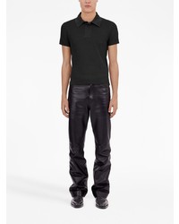 Ferragamo Perforated Design Cotton Polo Shirt