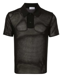 Ferragamo Perforated Design Cotton Polo Shirt