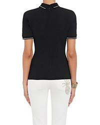 Dolce & Gabbana Pineapple Embroidered Cotton Polo Shirt