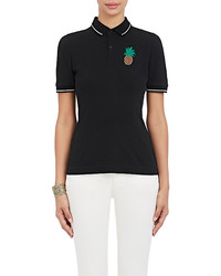 Dolce & Gabbana Pineapple Embroidered Cotton Polo Shirt