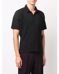 Issey Miyake Pleated Short Sleeve Polo Shirt