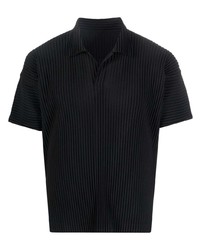 Issey Miyake Pleated Short Sleeve Polo Shirt