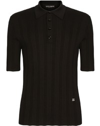 Dolce & Gabbana Ribbed Cotton Silk Polo Shirt