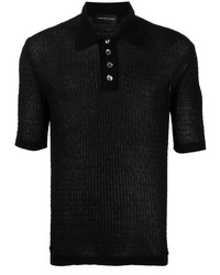 Gabriele Pasini Ribbed Knit Cotton Polo Shirt