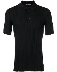 Dolce & Gabbana Ribbed Knit Polo Shirt