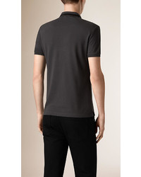 Burberry Ribbed Tipping Cotton Silk Polo Shirt