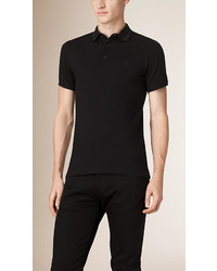 Burberry Ribbed Tipping Cotton Silk Polo Shirt