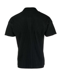 Issey Miyake Short Sleeved Pleated Polo Shirt