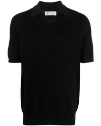 Brunello Cucinelli Short Sleeves Ribbed Polo Shirt