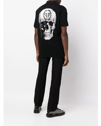 Philipp Plein Skull Print Cotton Polo Shirt