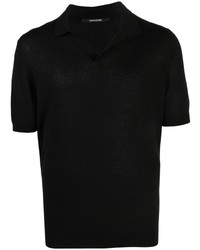 Tagliatore Split Collar Knitted Polo Shirt