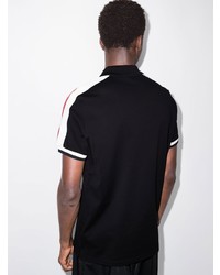 Moncler Stripe Detail Piqu Cotton Polo Shirt