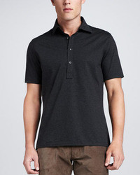 Ralph Lauren Black Label Striped Jersey Polo Shirt