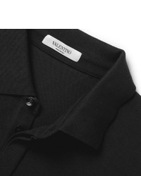 Valentino Studded Cotton Piqu Polo Shirt