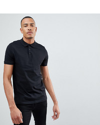 ASOS DESIGN Tall Polo Shirt In Black