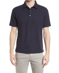 Scott Barber Tech Stretch Cotton Blend Polo Shirt In Black At Nordstrom
