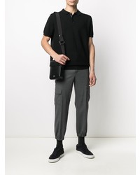 Karl Lagerfeld Textured Knit Polo Shirt
