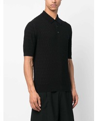Cruciani Textured Knitted Polo Shirt
