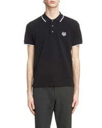Kenzo Tiger Crest Tipped Pique Polo