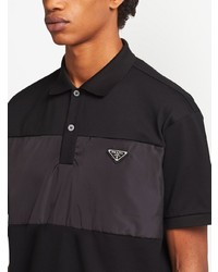 Prada Triangle Logo Panelled Polo Shirt