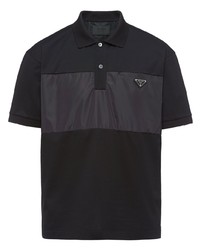 Prada Triangle Logo Panelled Polo Shirt