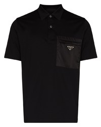 Prada Triangle Logo Short Sleeve Polo Shirt