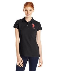 U.S. Polo Assn. Juniors Neon Logos Short Sleeve Polo Shirt