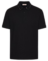 Valentino Untitled Studs Cotton Polo Shirt