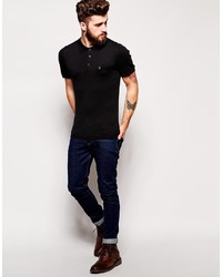 Farah Vintage Knitted Polo Shirt In Slim Fit
