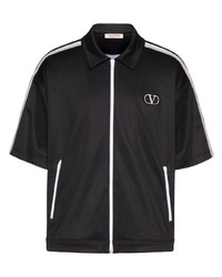 Valentino Vlogo Signature Zip Up Polo Shirt