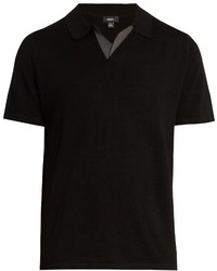 Vince Wool And Silk Blend Polo Shirt