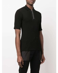 Les Hommes Zip Front Short Sleeved Polo Shirt