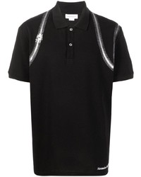Alexander McQueen Zip Print Polo Shirt
